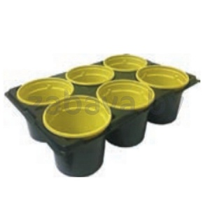 Набор для рассады, 6 горшков, 9×6,8 см, с подставкой