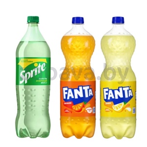 Напиток Sprite или Fanta апельсин/лимон, 1,5 л