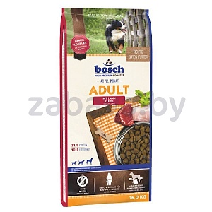 Сухой корм для собак Bosch Adult, ягненок с рисом, 15 кг