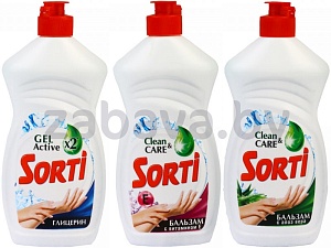 Средство для мытья посуды Sorti, 450 мл, в ассортименте