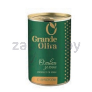 Оливки зеленые Grande Oliva, фаршир. анчоусом, 280 г