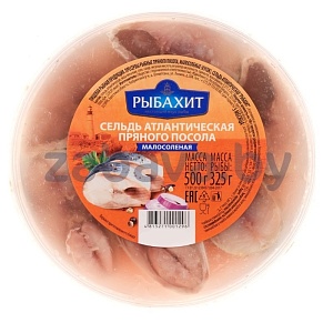 Сельдь атл. «Рыбахит», кусочки прян. посола, м/с, РБ, 500 г