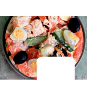 Салат «Нисуаз» с яйцом, курицей и ветчиной, 1 кг