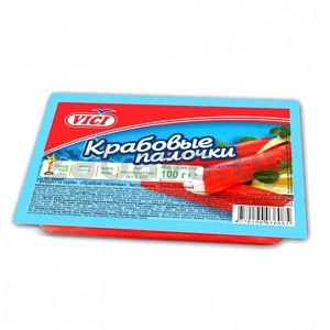 Крабовые палочки Vici, замороженные, 100 г, 2 шт.