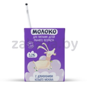 Молоко «Бабушкина крынка», д/детей ранн. возр., 3,2%, с доб. козьего молока, 200 мл