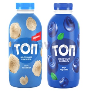 Коктейль молочный «Топ», пломбир или молочный шоколад, 2%, 450 г