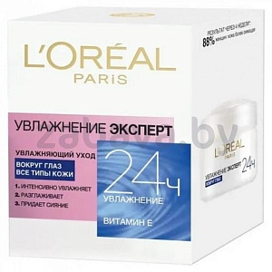 Крем вокруг глаз увлажняющий L’Oreal Paris, увлажнение эксперт, 15 мл