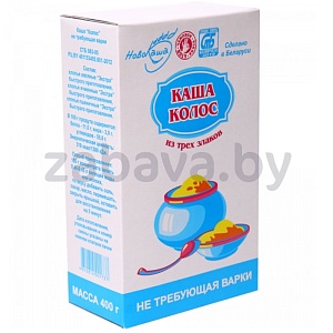 Каша «Новокаша», «Колос», из трех злаков, 400 г