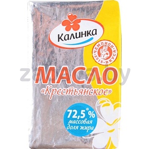 Масло «Калинка», «Крестьянское», 72,5%, 180 г