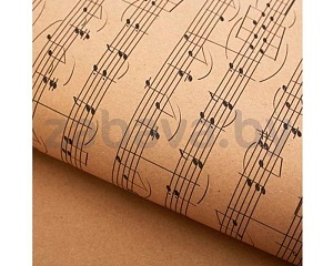 Упаковочная бумага Kraft «Ноты», 70×100 см