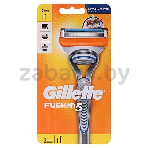Бритва мужская Gillette Fusion, с 2 сменными кассетами