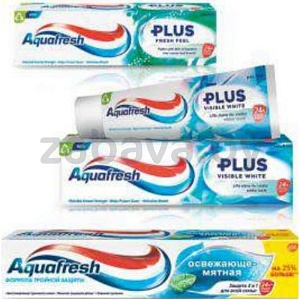 Зубная паста Aquafresh, 75/125 мл, в ассорт.