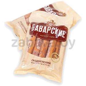 Сосиски «Баварские», из мяса птицы, в/с, «Гродненский» МК, 440 г