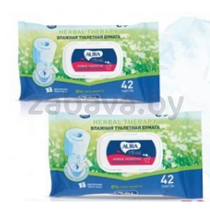 Туалетная бумага влажная Aura Nice, 42 шт.