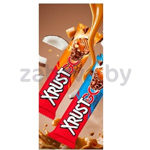 Батончик ваф. Xrust&Go, с арахисом/кокосом и карамелью, 34/30 г