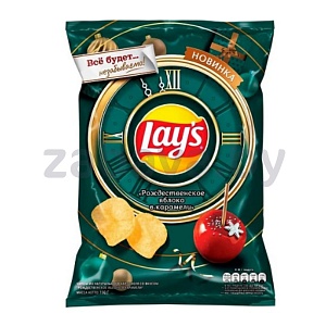 Чипсы Lay's, рождественское яблоко в карамели, 110 г