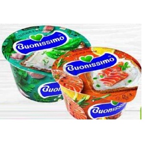Крем с творогом Buonissimo, красн. рыба или чеснок-зелень, 120 г