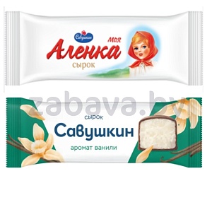 Сырок творожный «Савушкин», глазир., 40 г, в ассорт.