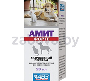 Акарицидный препарат для лечения кошек и собак «Амит Форте», 20 мл