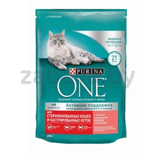 Корм сухой Purina One, 200 г, в ассорт.