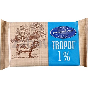 Творог «Молочный мир», 1%, 180 г