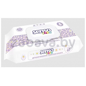 Бумага влажная детская Senso Baby,  60 шт.