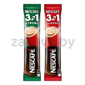 Напиток кофейный Nescafe 3 в 1, классический или крепкий, 14,5 г