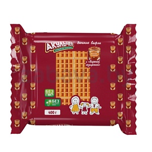 Венские вафли «Акульчев», с вар. сгущенкой, 400 г