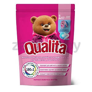 Отбеливатель-пятновыводитель Qualita, кислородн., 1 кг
