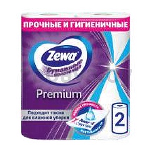 Бумажные полотенца Zewa Premium, 2 слоя, 2 рулона
