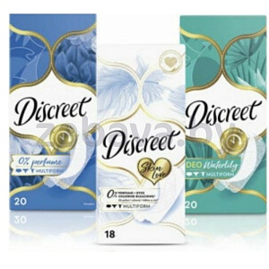 Прокладки Discreet, 18/20 шт., ежедн., в ассортименте
