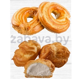 Кольцо/пирожное заварн., сливки с вареной сгущенкой или сливки, 1 кг