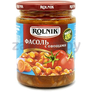 Фасоль Rolnik, с овощами, 430 г