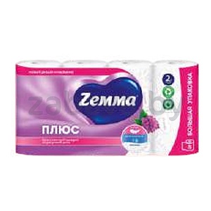 Туалетная бумага Zemma «Сирень», 2 слоя, 8 рулонов