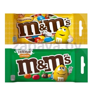 Драже M&M’s с арахисом/соленый, 45 г