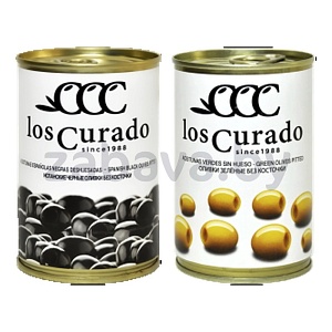 Оливки Los Curado зел./черн., б/к, 340 г