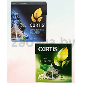 Чай Curtis черный, Hugo Cocktail или Blue Berries Blues, 20 пир.
