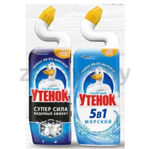 Средство д/унитаза «Туалетный утенок», 500 мл, супер сила или 5в1 морской