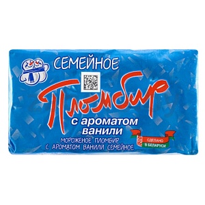 Мороженое «Пломбир» с аром. ванили «Семейное», 230 г