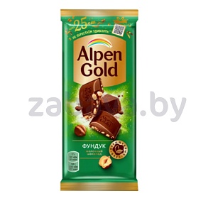 Шоколад Alpen Gold, фундук, 80 г