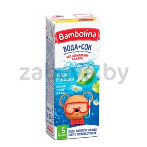 Напиток Bambolina, яблочный с экстрактом ромашки, 200 г