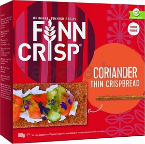 Сухарики Finn Crisp бородинские с кориандром, 180 г или тмином, 200 г