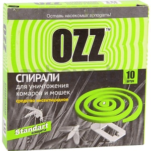 Спирали Ozz от комаров, 10 шт.