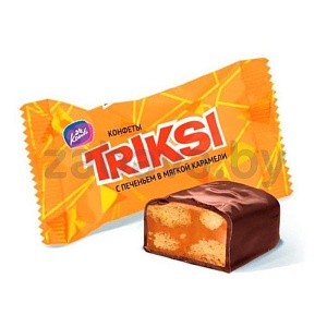 Конфеты Triksi с печеньем в мягкой карамели, 1 кг