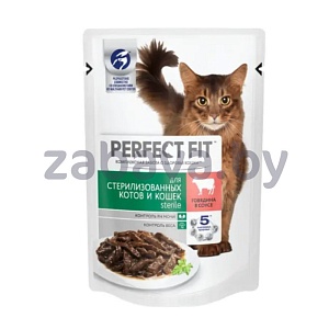 Корм Perfect Fit, для кошек, 75 г, в ассорт.