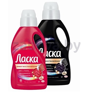 Гель для стирки «Ласка», для цветного/черного, 1 л