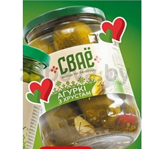 Огурцы «Сваё», с хрустом, 680 г