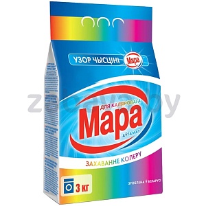 Порошок стиральный «Мара», «Узор чысціні», для цветн., 3 кг