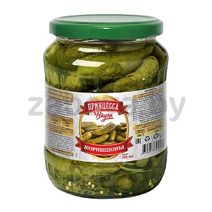 Огурцы корнишоны маринованные «Принцесса вкуса», 350 г