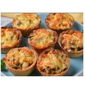 Тарталетки с курицей и грибами, запеч., 1 кг